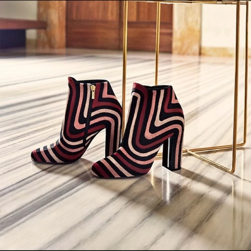 Salvatore Ferragamo Velour Ankle Boots Size 6.5